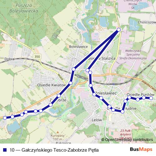 10 bus Line Map