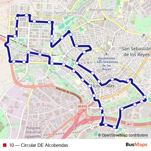 10 bus Line Map