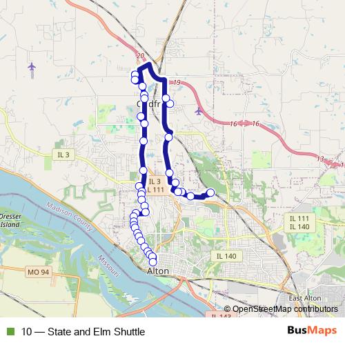 10 bus Line Map