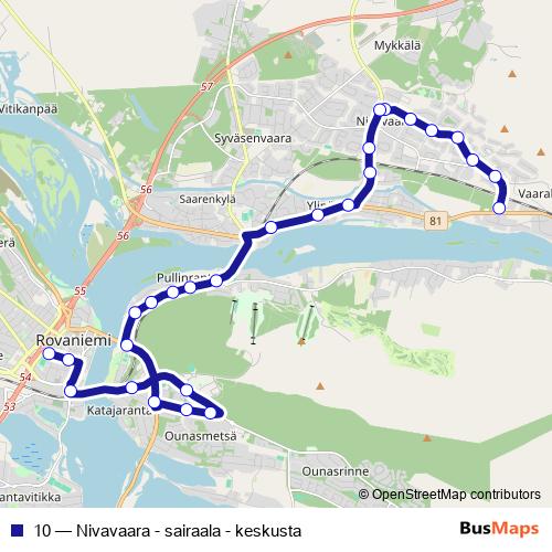 10 bus Line Map