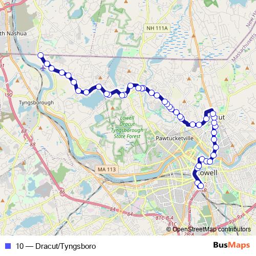 10 bus Line Map