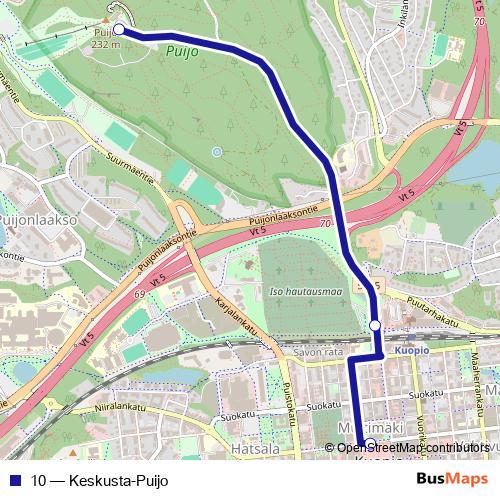 10 bus Line Map