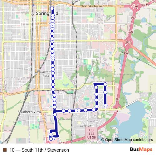 10 bus Line Map