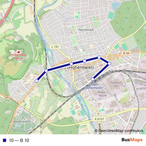 10 bus Line Map