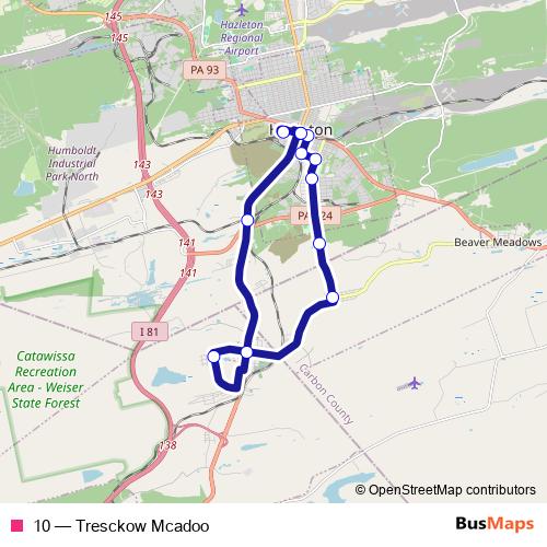10 bus Line Map