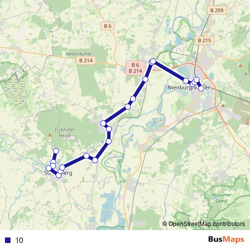 10 bus Line Map