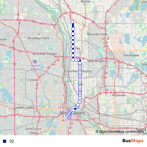 10 bus Line Map