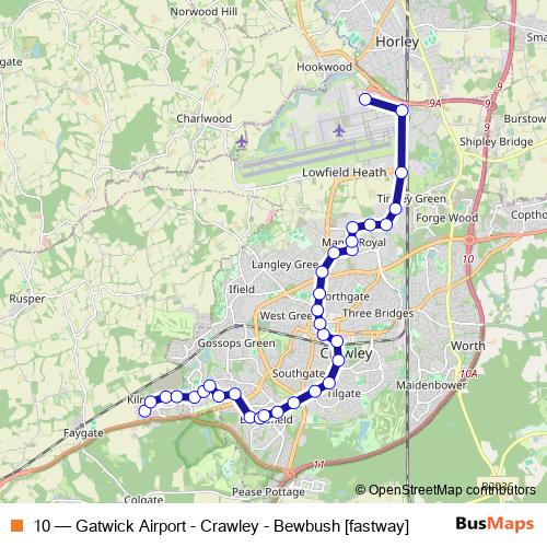 10 bus Line Map