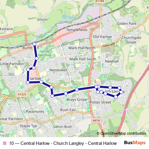 10 bus Line Map