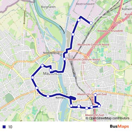 10 bus Line Map