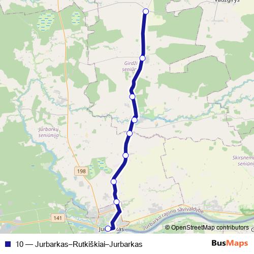 10 bus Line Map