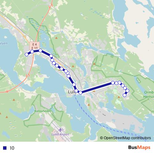 10 bus Line Map