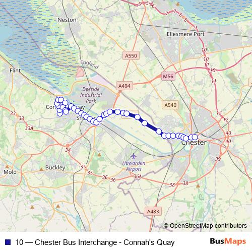 10 bus Line Map