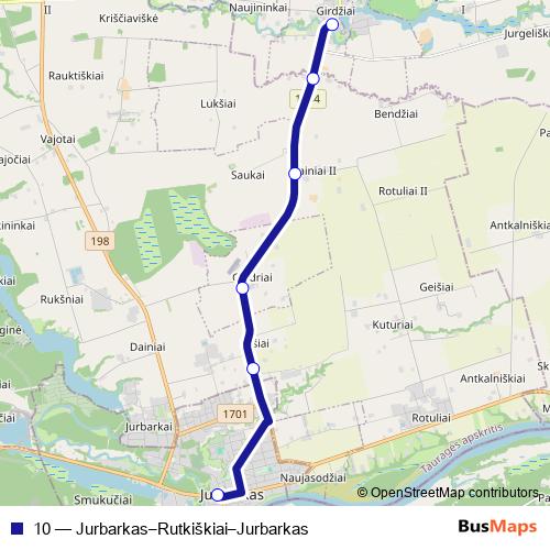 10 bus Line Map