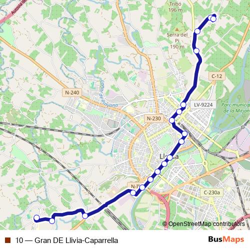 10 bus Line Map
