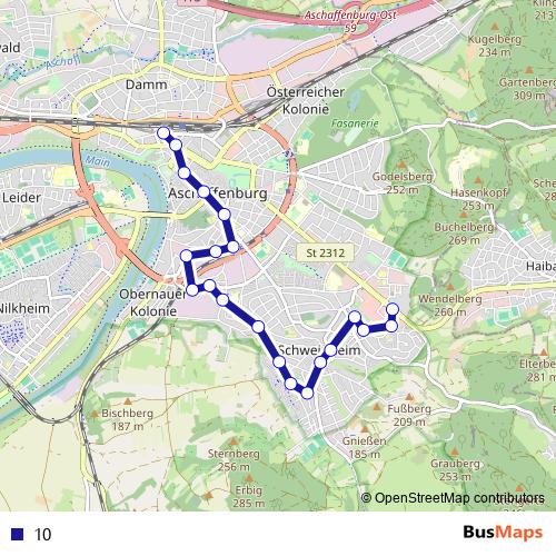 10 bus Line Map