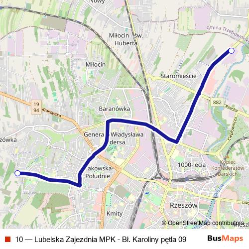 10 bus Line Map