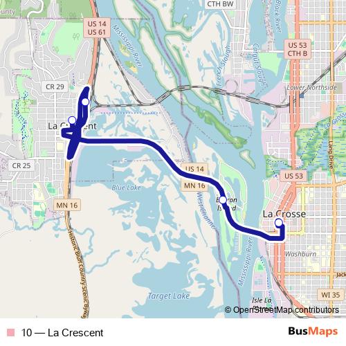 10 bus Line Map