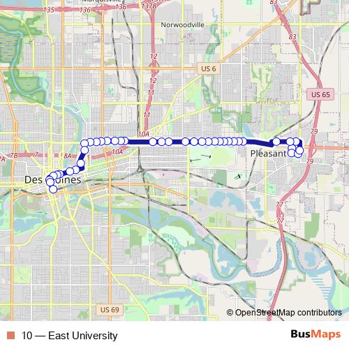 10 bus Line Map