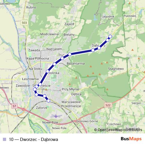 10 bus Line Map