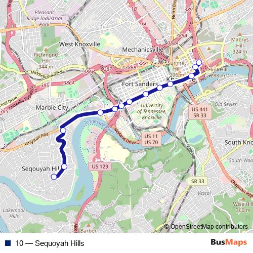 10 bus Line Map