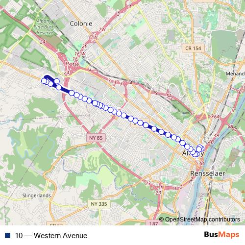 10 bus Line Map