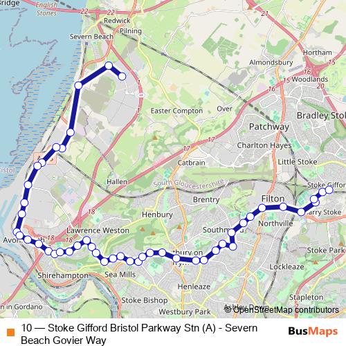 10 bus Line Map