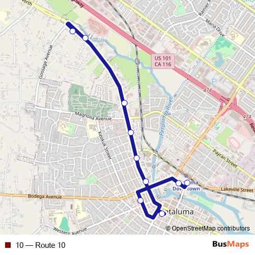 10 bus Line Map