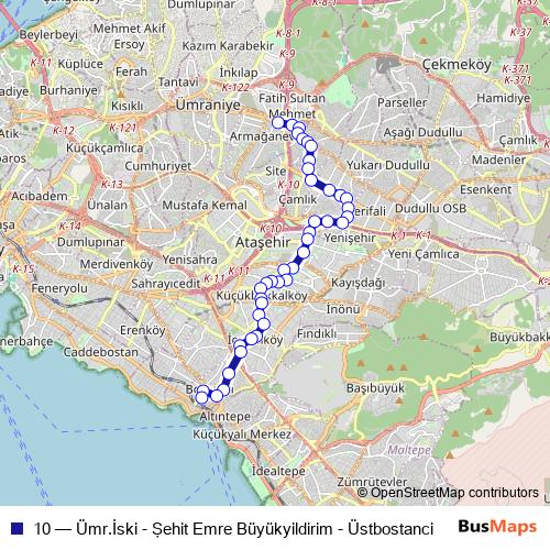 10 bus Line Map