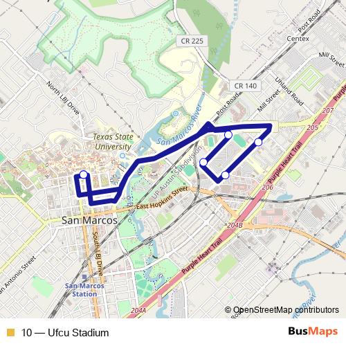 10 bus Line Map