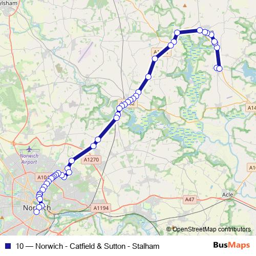 10 bus Line Map