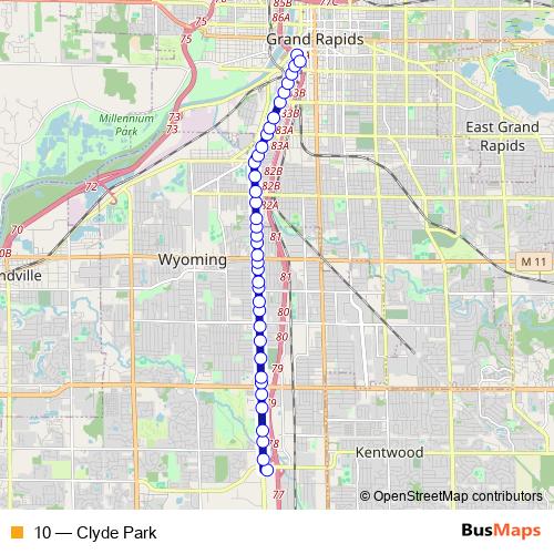10 bus Line Map