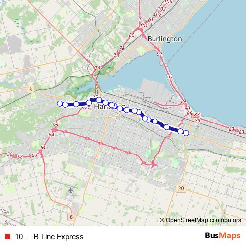 10 bus Line Map