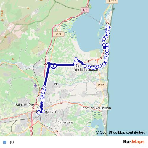 10 bus Line Map