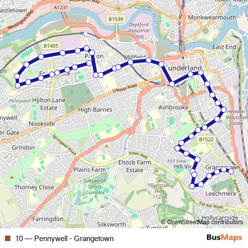 10 bus Line Map