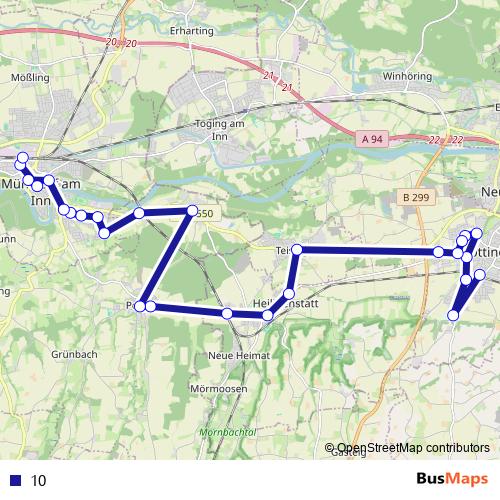 10 bus Line Map