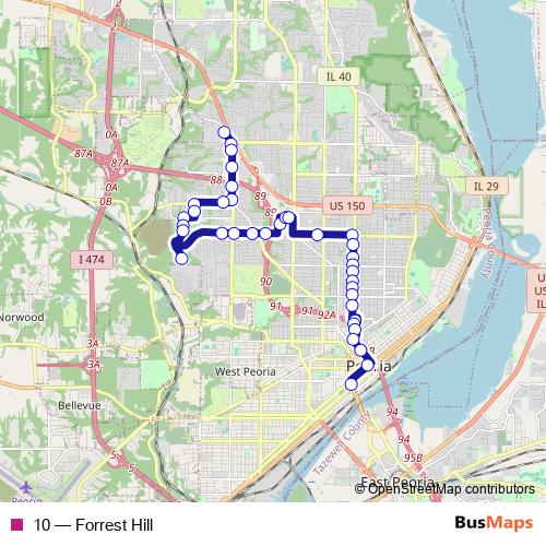10 bus Line Map