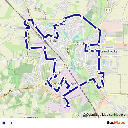 10 bus Line Map