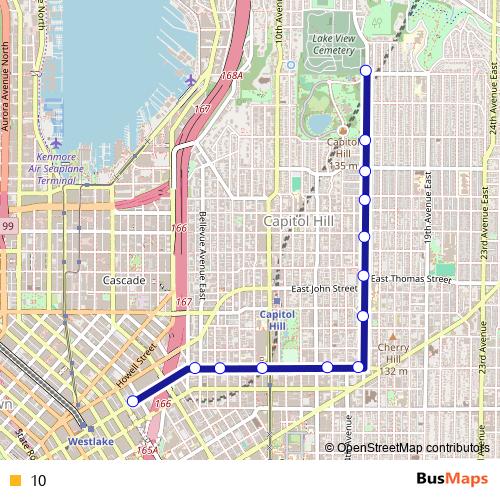 10 bus Line Map