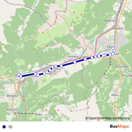10 bus Line Map