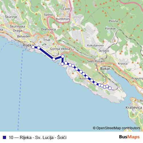 10 bus Line Map