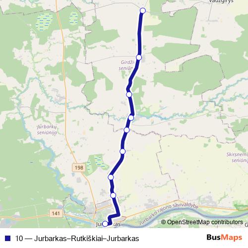10 bus Line Map