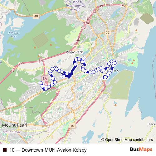 10 bus Line Map