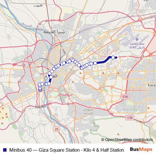 Minibus 40 bus Line Map