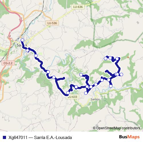 Xg647011 bus Line Map