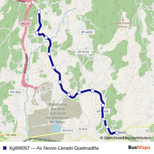 Xg888057 bus Line Map