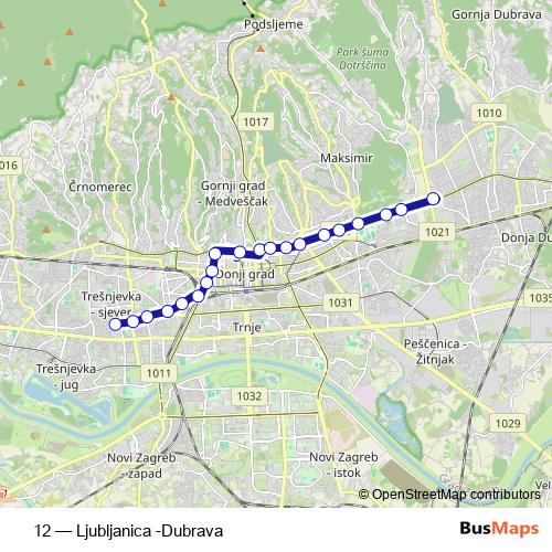 12 tram Line Map