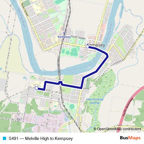 S491 bus Line Map