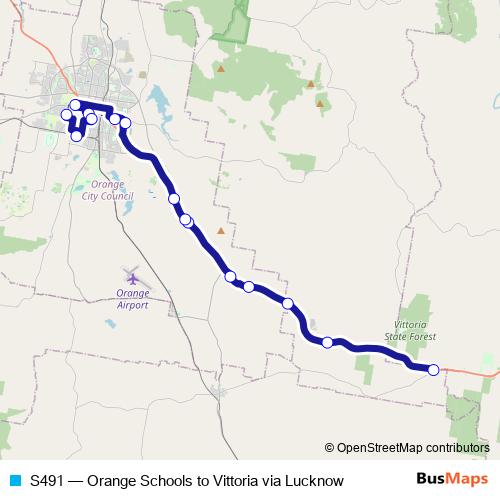 S491 bus Line Map