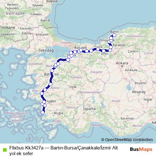 Flixbus Kk3427a bus Line Map